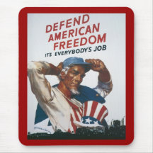 Defenda a liberdade americana mousepad