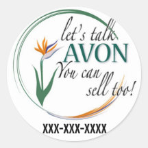 Deixe-nos falar Avon Adesivos Em Formato Redondos