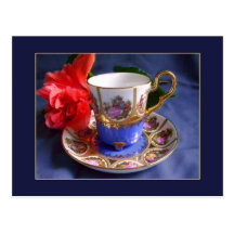 Demitasse delicado cartão postal