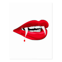 Dentadura de vampiro set vampire irlandês coquete  cartoes postais