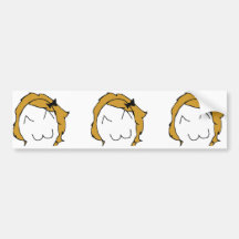 Derpina (sorriso) de Kitteh - autocolante no vidro Adesivo