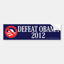 Derrota Obama 2012 Adesivo