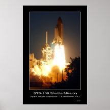 Descolagem STS-108 do esforço do vaivém espacial Impressão
