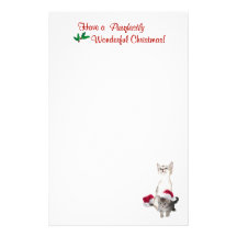 Desejos maravilhosos do Natal de Purrfectly do gat Papéis Personalizados