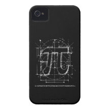 Desenho do número do Pi Capa De iPhone 4 Case-Mate