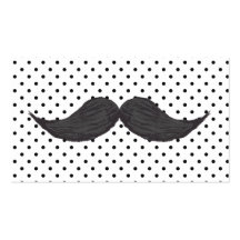 Desenho engraçado do bigode e bolinhas pretas modelo cartoes de visita