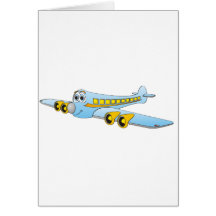Desenhos animados azuis do avião de passagem O Cartoes