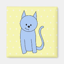 Desenhos animados bonitos do gato azul