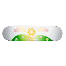 Desenhos animados bonitos do kawaii do sol skates personalizados