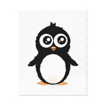 Desenhos animados bonitos do pinguim impressão em tela canvas