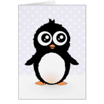 Desenhos animados bonitos do pinguim cartoes