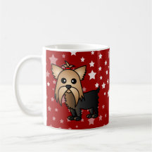 Desenhos animados bonitos do yorkshire terrier canecas