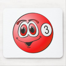 Desenhos animados da bola de piscina três mousepads