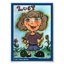 Desenhos animados de ACEO "LUCY" pelo artista, Ari Foto