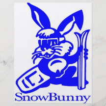 Desenhos animados de SnowBunny Panfletos Personalizados