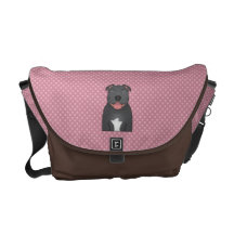 Desenhos animados de Staffordshire bull terrier Bolsas Mensageiro