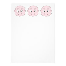 Desenhos animados de um bebê bonito, sorrindo convites personalizado