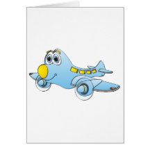 Desenhos animados do avião cartoes