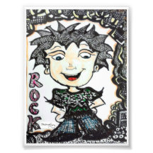 Desenhos animados do balancim de ACEO 4x5.4 com ar Impressão Fotográfica