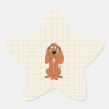 Desenhos animados do cão de Brown. Hound. Adesivo