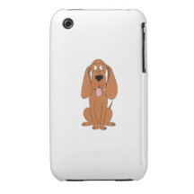 Desenhos animados do cão de Brown. Hound. iPhone 3 Capas