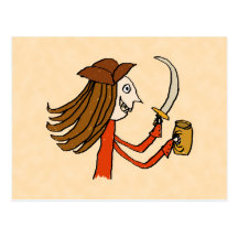 Desenhos animados do pirata cartoes postais