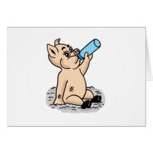 Desenhos animados do porco do bebê cartoes