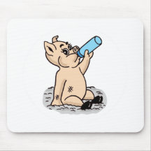 Desenhos animados do porco do bebê mouse pads