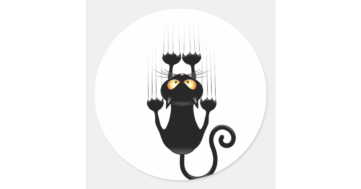 Desenhos animados engraçados do gato preto que adesivo Zazzle Armario Limpieza Conforama ~ Desenhos animados engraçados do gato preto que adesivo Zazzle