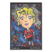 Desenhos animados galão de ACEO Zentangle com tint Fotos