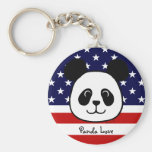 Desenhos animados grandes personalizados da panda  chaveiro