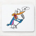 desenhos animados loucos do pássaro do karaoke do  mouse pad