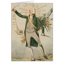 Desenhos animados políticos de Thomas Paine Cartao