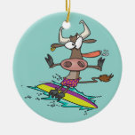desenhos animados surfando parvos bonitos da vaca  enfeites para arvore de natal