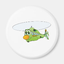 Desenhos animados verdes do helicóptero