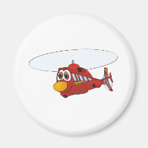 Desenhos animados vermelhos do helicóptero