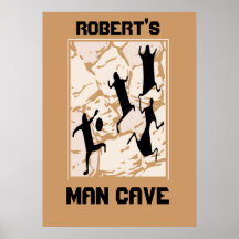 Desenhos pré-históricos da caverna do basquetebol, poster