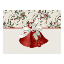 Design 1 de Bels do feriado - cartão do Natal Cartões Postais