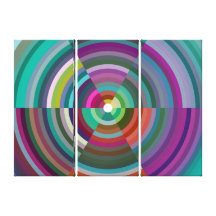 Design abstrato colorido impressão de canvas esticada