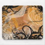 Design alaranjado mouse pads