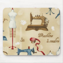 Design antigo Mousepad da costureira do vintage