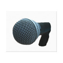 Design ascendente próximo do entalhe do mic do mic impressão de canvas esticada