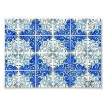 Design azul 2 do azulejo - redemoinhos artes de fotos