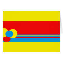 Design azul vermelho amarelo cartões