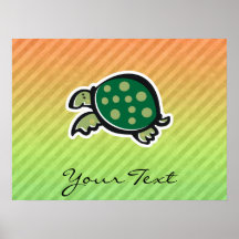 Design bonito da tartaruga impressão
