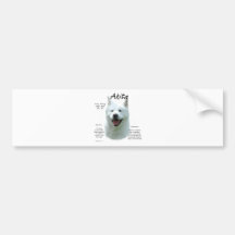 Design (branco) da história de Akita Adesivos