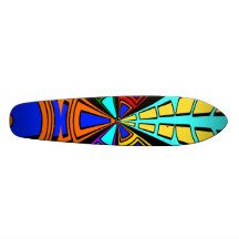 Design circular do verde alaranjado moderno do ver skateboard
