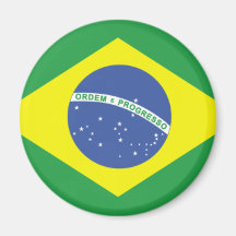 Design da bandeira de Brasil Imãs De Geladeira