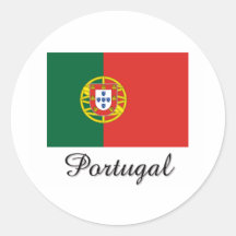 Design da bandeira de Portugal Adesivos Redondos