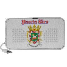 Design da brasão de Puerto Rico do Grunge Caixinhas De Som Para iPod